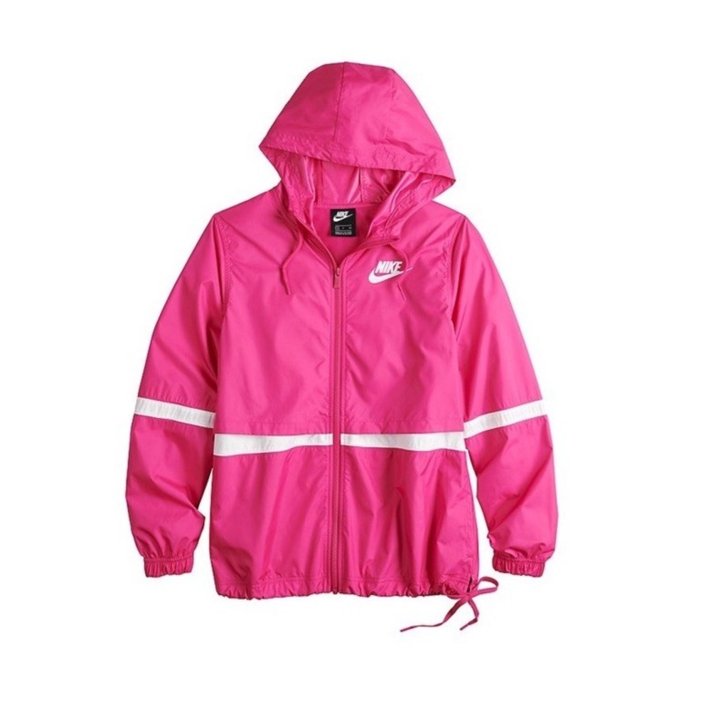 Nike Sportswear Repel Essential Woven Hood Windbreaker Pink White‎ Size S Hood